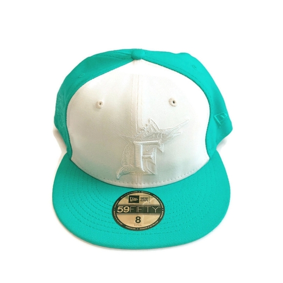 59Fifty New Era Size 8 Florida Miami Marlins Fitted Hat Cap 1997 World Series - Picture 1 of 8